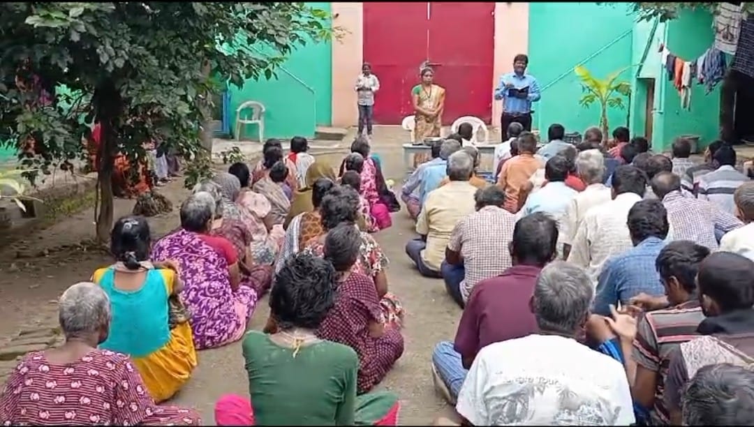 Counseling or outdoor group therapy with seniors at Waves Home Chennai